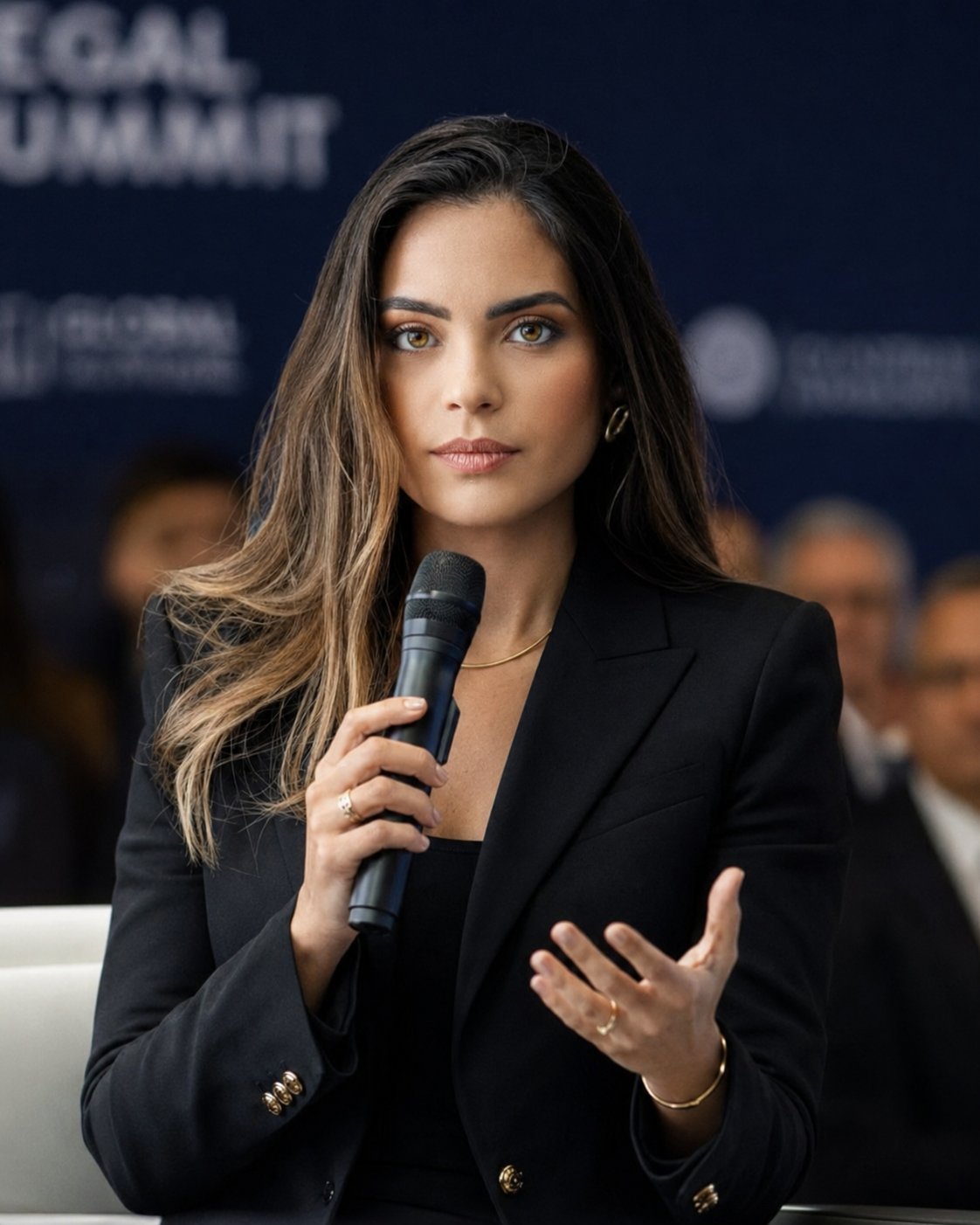 Rhaíza HB Carvalho palestrando em evento corporativo